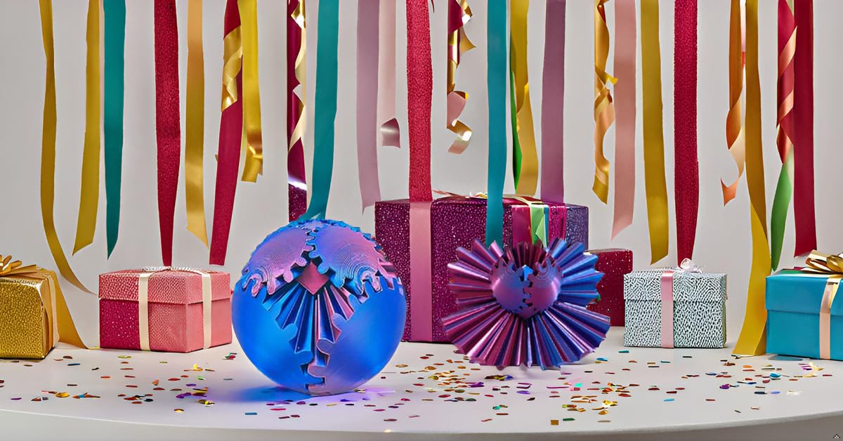 3D Printed Plastic Interlocking Gears Figurine - PLA Material Reassembling Toy, Home Decor Ornaments, Stress Reliever Statue