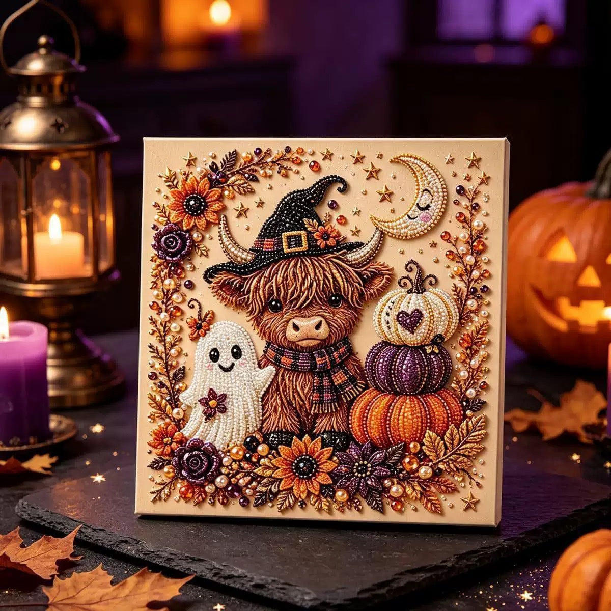 👻Halloween Pearl Art DIY Kit | Spooky‑Cute 3D Pearl Mosaic Painting