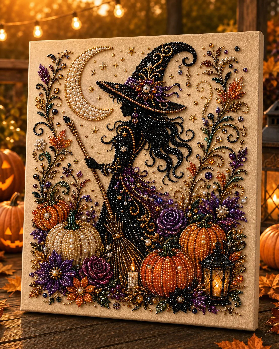 👻Halloween Pearl Art DIY Kit | Spooky‑Cute 3D Pearl Mosaic Painting