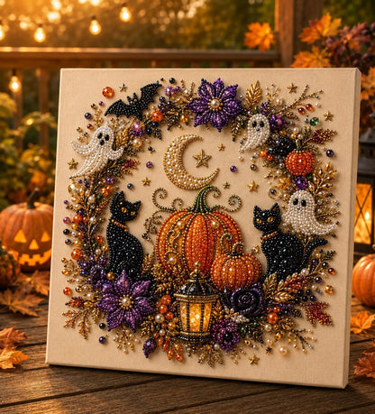👻Halloween Pearl Art DIY Kit | Spooky‑Cute 3D Pearl Mosaic Painting