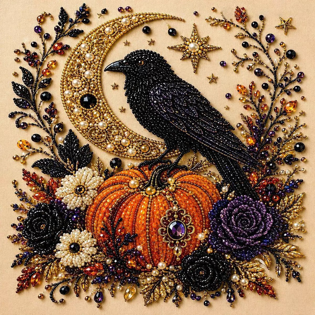 👻Halloween Pearl Art DIY Kit | Spooky‑Cute 3D Pearl Mosaic Painting