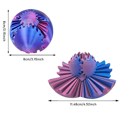 3D Printed Plastic Interlocking Gears Figurine - PLA Material Reassembling Toy, Home Decor Ornaments, Stress Reliever Statue