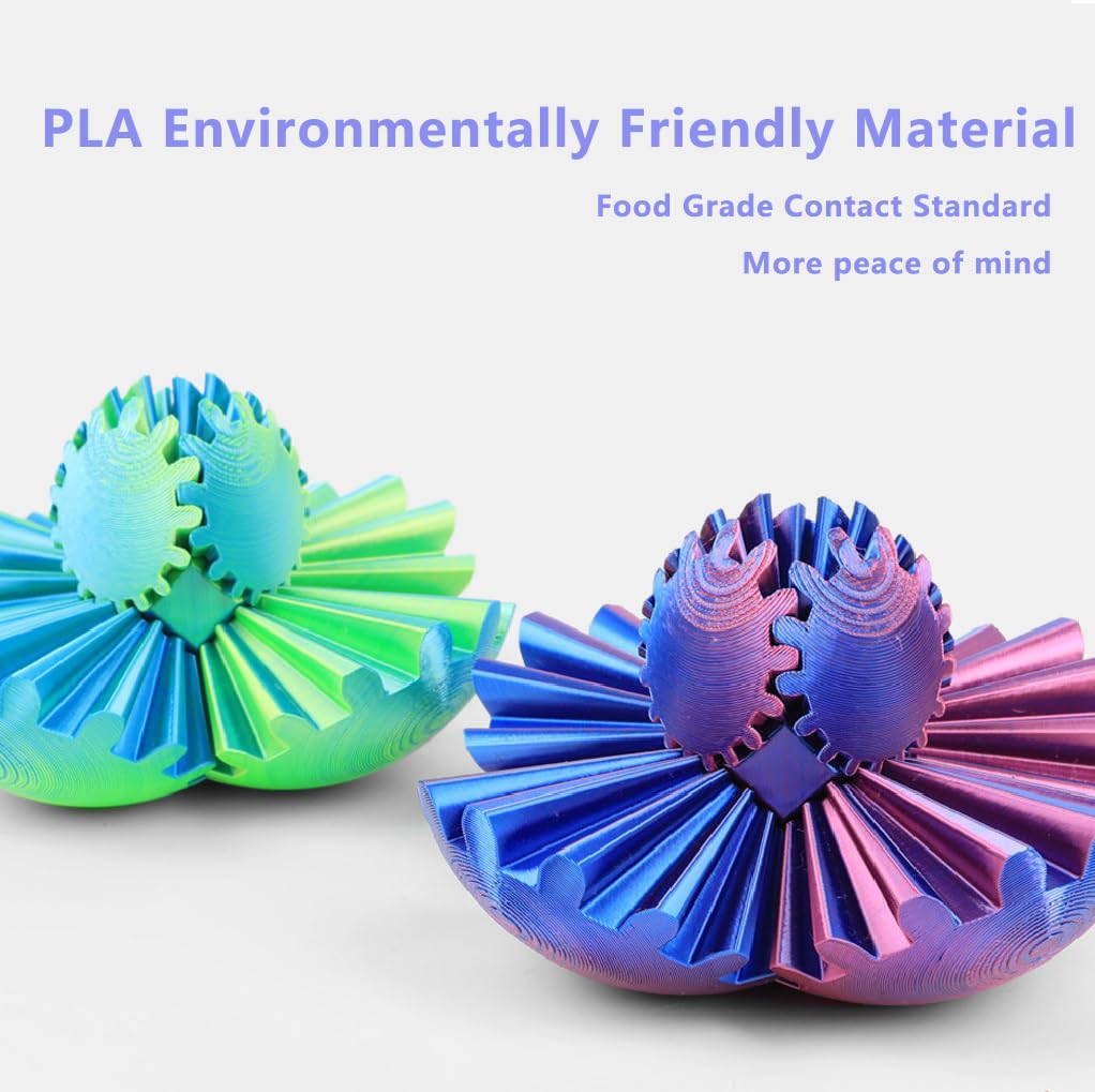 3D Printed Plastic Interlocking Gears Figurine - PLA Material Reassembling Toy, Home Decor Ornaments, Stress Reliever Statue