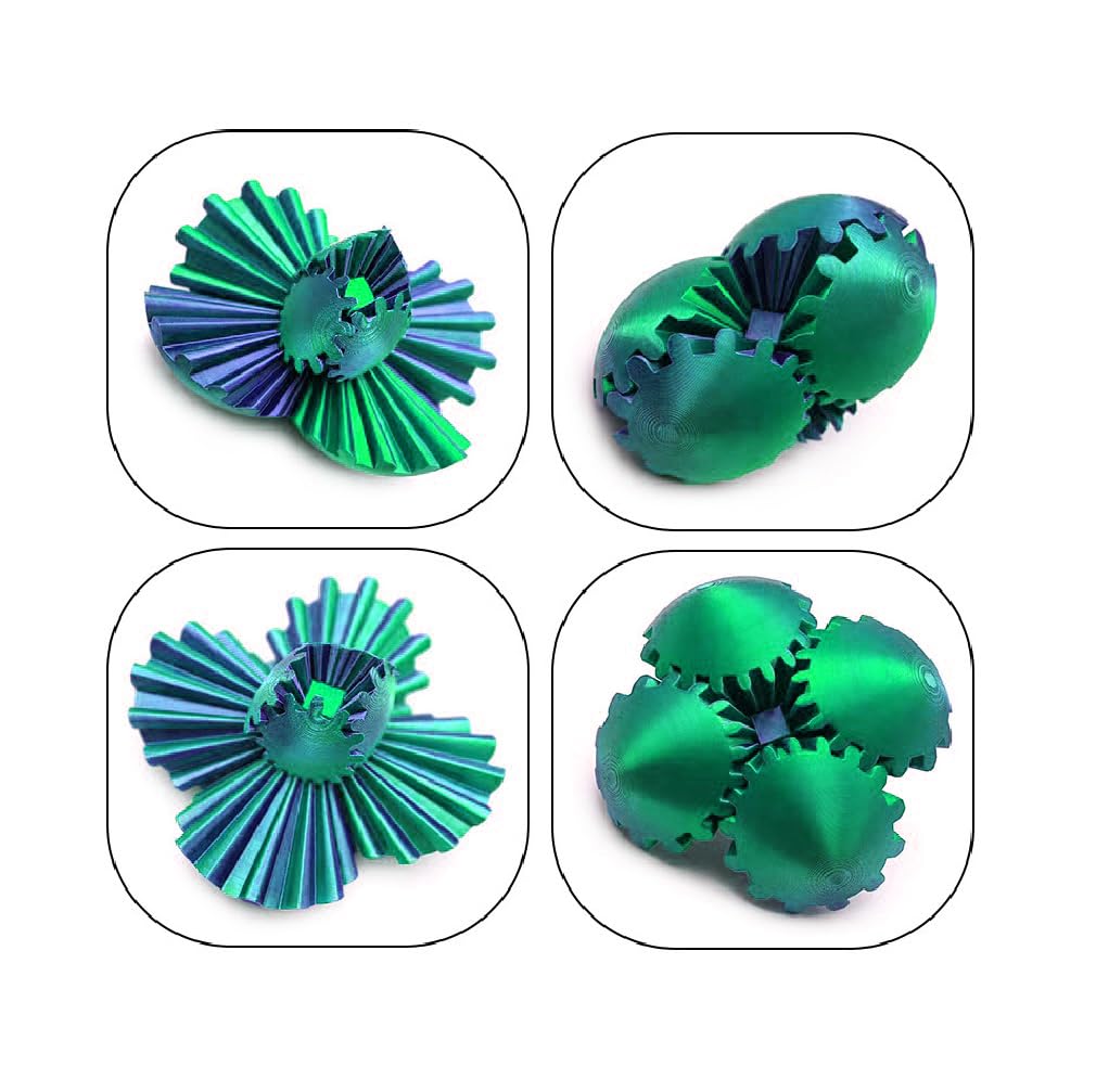 3D Printed Plastic Interlocking Gears Figurine - PLA Material Reassembling Toy, Home Decor Ornaments, Stress Reliever Statue