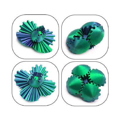 3D Printed Plastic Interlocking Gears Figurine - PLA Material Reassembling Toy, Home Decor Ornaments, Stress Reliever Statue